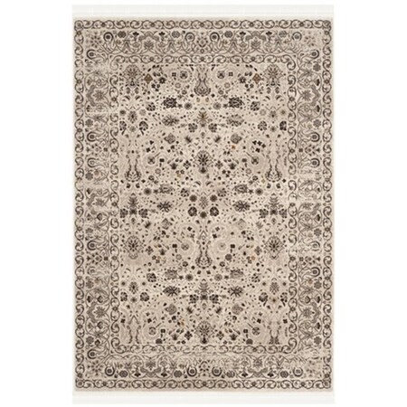 Safavieh Serenity Power Loomed Rectangle Rug- Creme - Brown- 4 x 6 ft. SER213F-4
